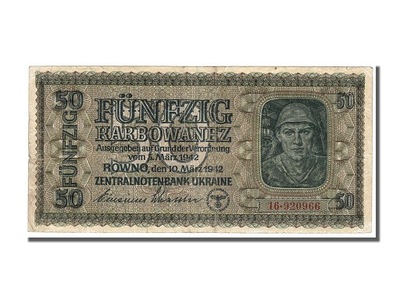 Banknot, Ukraina, 50 Karbowanez, 1942, 1942-03-10,