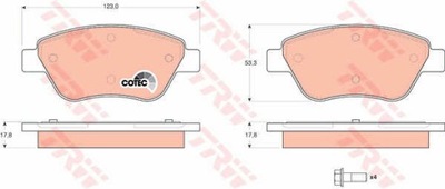 ZAPATAS DE FRENADO PARTE DELANTERA TRW GDB1579  