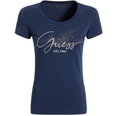 Guess t-shirt koszulka damska granatowa slim fit W2RI04J1300-G7HR XS