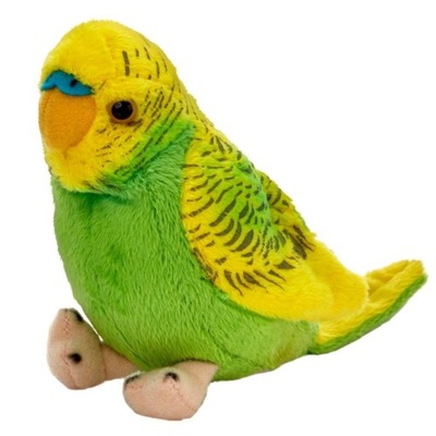 Papagáj vlnitý zeleno-žltý 13cm