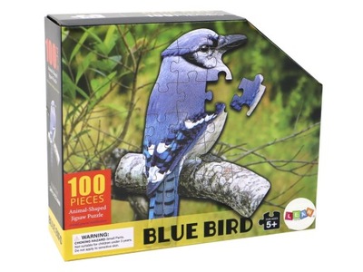 Puzzle 100 Elementów Motyw Ptak Niebieski Zwierzęta Dla Dzieci