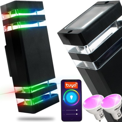 KINKIET LAMPA RGB ZEWNĘTRZNA STEROWANA TELEFONEM APLIKACJA TUYA SMART WIFI