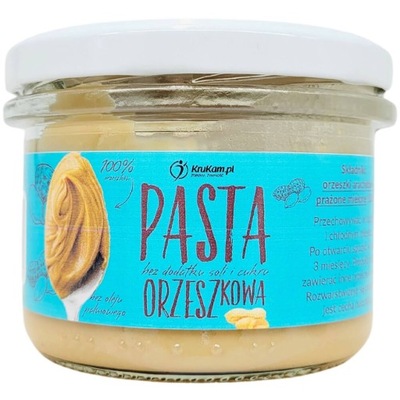 Pasta Orzechowa Smooth Bez Cukru Soli i dodatków Masło peanut butter KRUKAM