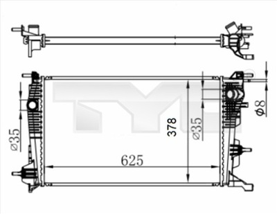 CHLODNICA, SISTEMA AUŠINIMO VARIKLIO TYC 728-0065-R 