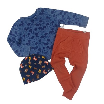 Komplet 74 bluza Mickey _ legginsy _ czapka bawełniana