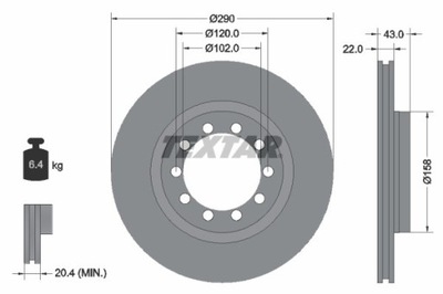 2X ДИСК ТОРМОЗНОЙ RENAULT ПЕРЕД MASCOTT 99- 290X22 93117400