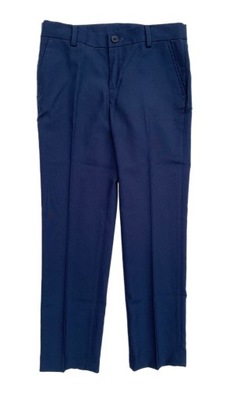 Spodnie H&M Eleganckie 134 cm 8 9 lat Granatowe Wizytowe