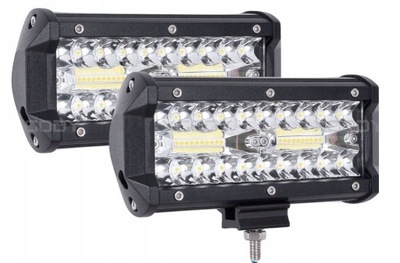 JUEGO 2 X HALÓGENO FARO EN FUNCIONAMIENTO DIODO LUMINOSO LED 120W 12-24V  