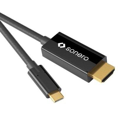 KABEL USB-C USB TYPU C DO HDMI 2.0 4K 18Gbps SONERO XUCC010-020 2m CZARNY