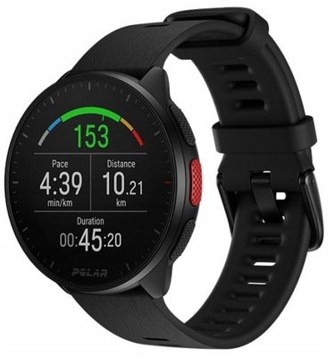 Polar Pacer Smartwatch sportowy GPS Tętno Sen czarny S-L