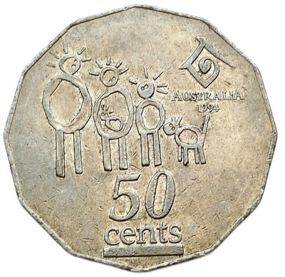 AUSTRALIA 50 CENTS 1994 ŚWIATOWY ROK RODZINY