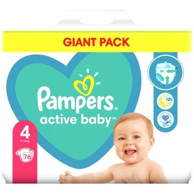 PAMPERS PIELUCHY ACTIVE BABY 9-14KG GIGA PACK 76SZ