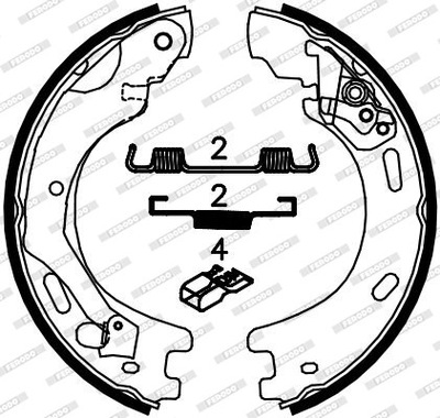 ZAPATAS DE TAMBOR DE FRENADO FERODO FSB4062  