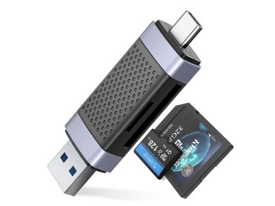 Czytnik kart SD/microSD USB-A/USB-C 2.0 Orico CD2D-AC2-BK-EP