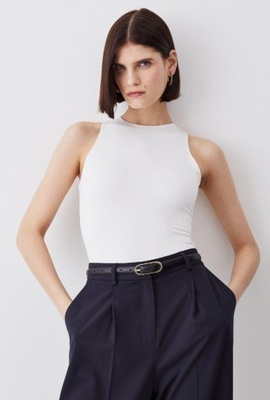 KAREN MILLEN BODY BEZ RĘKAWÓW BIAŁE CASUAL 40 1Y1A