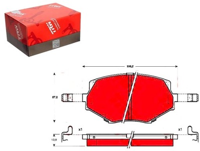 Гальмівні колодки гальмівний. mazda mx5 93-05 фото №1