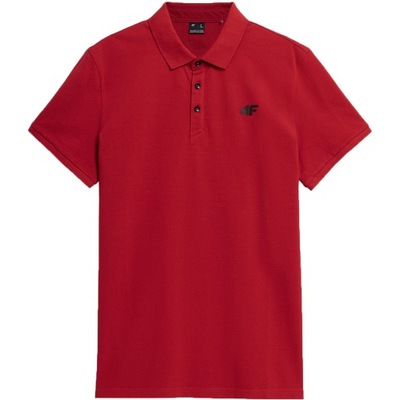 Koszulka męska polo 4F czerwona 4FSS23TPTSM039 62S S