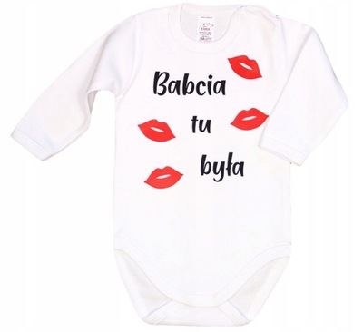 BODY NAPIS nadruk BABCIA TU BYŁA r 62 KLEKLE