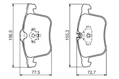Тормозные колодки тормозные bosch 93190340 93166941 1605138 9 фото №1