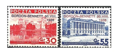 1936 Polska Fi.292-293 ** GORDON BENNETT gwar. PZF