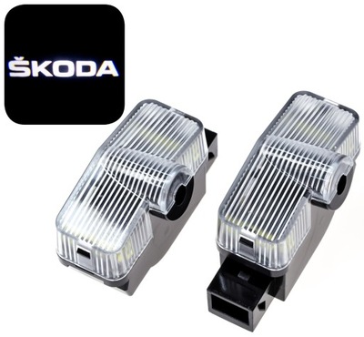 SKODA DIODO LUMINOSO LED PROJECTOR HD LOGOTIPO KAROQ KODIAQ OCTAVIA 3  