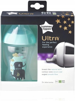 Tommee Tippee Butelka Ultra 2x260ml miętowa