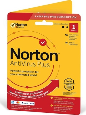 Norton Antivirus Plus 1 urządzenie 12 miesięcy