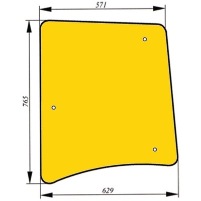 СТЕКЛО БОКОВАЯ ЛЕВАЯ 571X765X629MM ZETOR 3321-7341 AGTECH 53369003