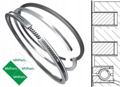 Кольца поршневые mercedes 2.2 2.7 3.2 cdi std фото №1