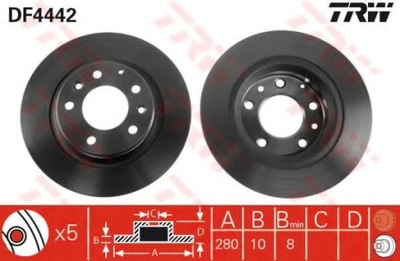 DISC BRAKE REAR MAZDA SERIA-6 02-, MX-5 05-  