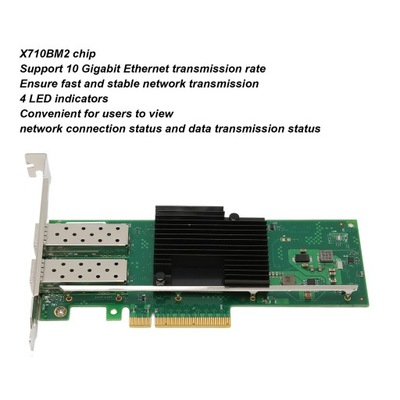 Karta sieciowa 10 Gb SFP+ PCIE NIC Dual SFP X710BM2 Chip Ethernet Q0