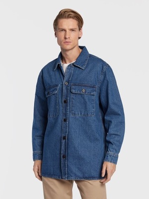 LINDBERGH Koszula jeansowa 30-304025 Niebieski Regular Fit