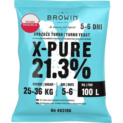 Drożdże gorzelnicze Turbo X-Pure 21,3%, na 100L