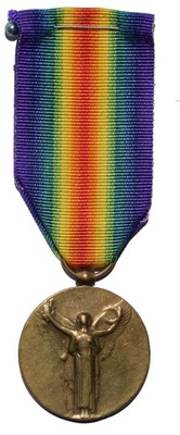 Medal francuski za wojnę 1914 - 1918 nadawany Polakom oryginał