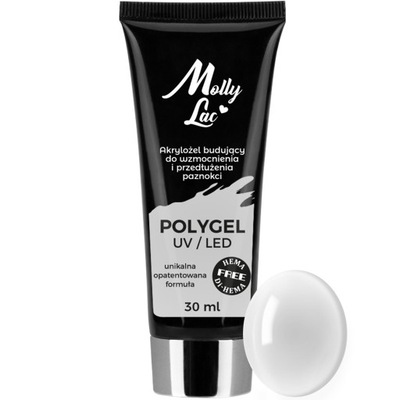 Akrylożel budujący Polygel Molly Lac 30 ml Clear