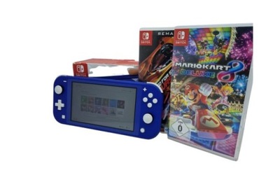 Konsola Nintendo Switch Lite niebieski + 2x Gra