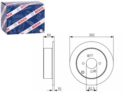 DISCOS DE FRENADO 2 PIEZAS 0986479371 T RIO 3 03- HYUNDAI ACCENT 01-  