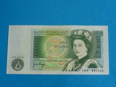 Anglia 1 Pound A 1978-80 QE II UNC P-377a1 Rzadszy