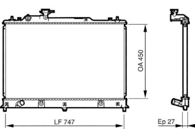 Valeo радіатор води mazda cx-7 2.3 mzr disi turbo фото №1