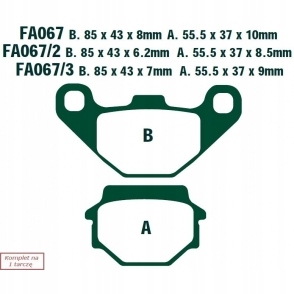 КОЛОДКИ ТОРМОЗНЫЕ EBC FA067