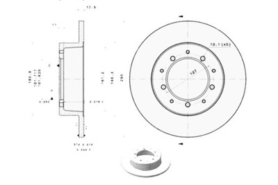 BREMBO DISCOS DE FRENADO 2 PIEZAS LAND ROVER DEFENDER  