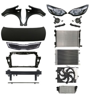 Kia rio 11-16 sedan капот крыло pas лампа фото №1