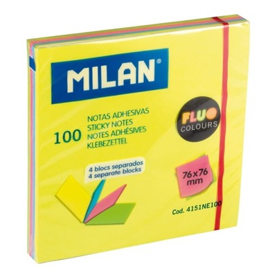 Milan Karteczki samoprzylepne FLUO 76x76 op. 100