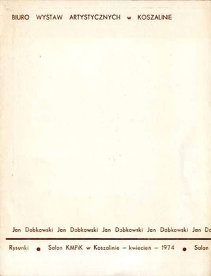 katalog Jan Dobkowski Rysunki Koszalin Słupsk 1974