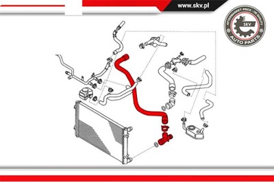 ESEN SKV ПАТРУБОК РАДИАТОРА AUDI A3 1.6 1.8 1.8T 1.9TDI