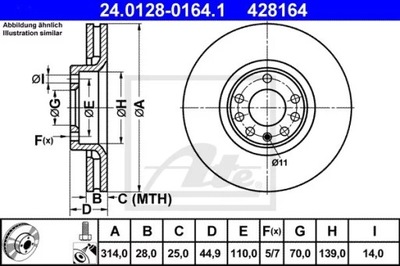 24.0128-0164.1 DISCO HAM.PRZOD OPEL VECTRA C 02-  