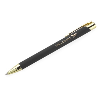 Długopisy firmowe reklamowe ze złotym grawerem logo PAKIET 100 sztuk