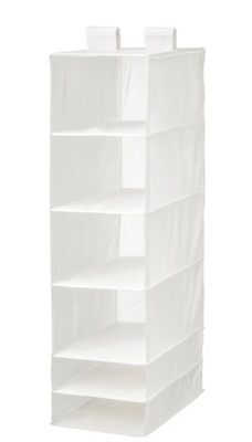 IKEA SKUBB - wisząca półka 6 przegród biała
