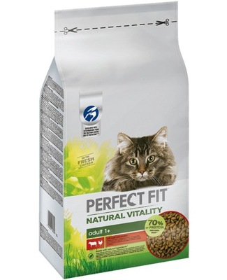 Perfect Fit Natural Vitality sucha karma dla kotów z wołowiną 6 kg
