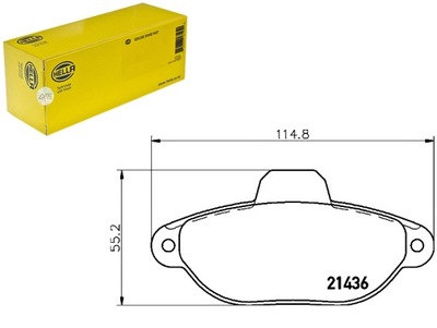 HELLA 8DB 355 019-161 SET PADS HAMULCOWYCH, BRAKES TARCZOWE - milautoparts-fr.ukrlive.com